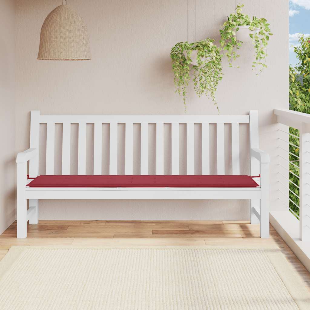 Cuscino per Panca Rosso Vino 200x50x4 cm in Tessuto Oxford | homemem39