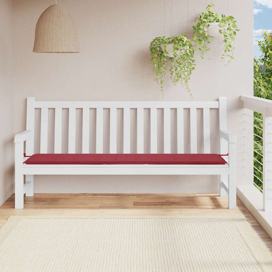 Cuscino per Panca Rosso Vino 200x50x4 cm in Tessuto Oxford | homemem39