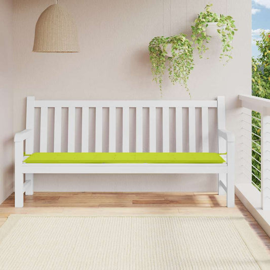 Cuscino per Panca Verde Brillante 200x50x4 cm in Tessuto Oxford | homemem39