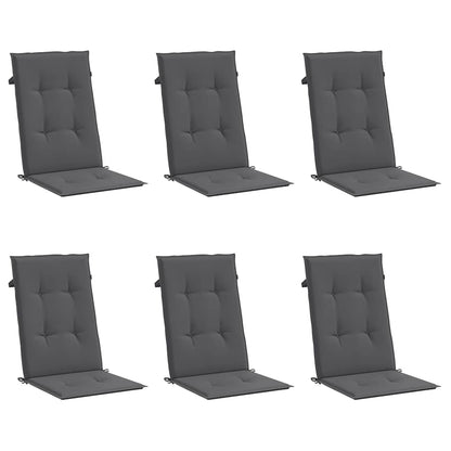 Cuscini per Sedie 6 pz 120x50x3 cm in Tessuto