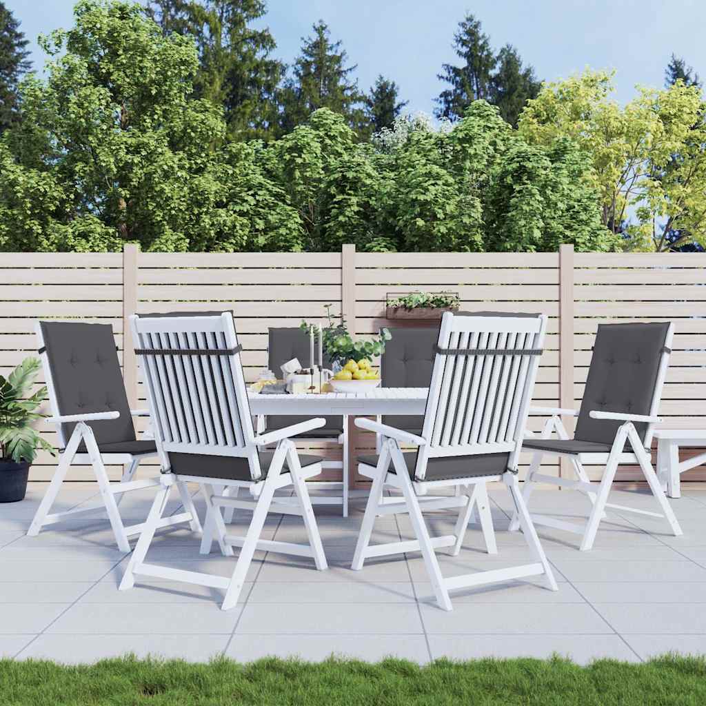 Cuscini per Sedie 6 pz 120x50x3 cm in Tessuto