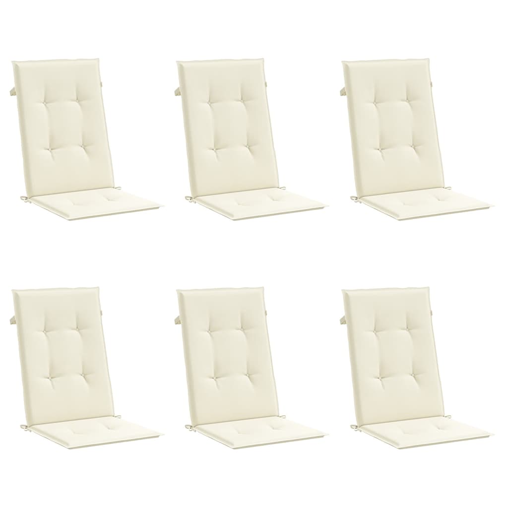 Cuscini per Sedie 6 pz 120x50x3 cm in Tessuto