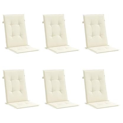 Cuscini per Sedie 6 pz 120x50x3 cm in Tessuto