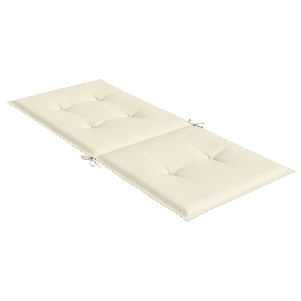 Cuscini per Sedie 6 pz Crema 120x50x3 cm in Tessuto - homemem39