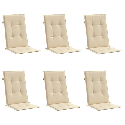 Cuscini per Sedie 6 pz 120x50x3 cm in Tessuto
