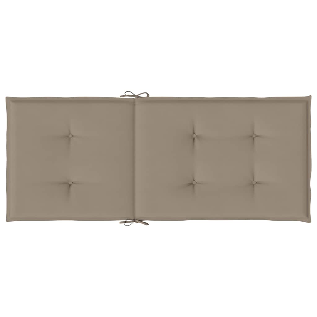 Cuscini per Sedie Alte 6 pz Tortora 120x50x3 cm in Tessuto