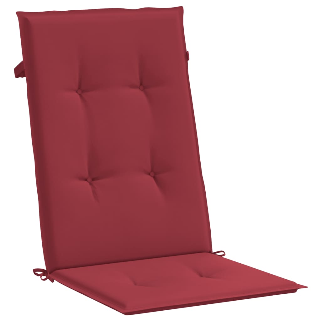 Cuscini per Sedie 2 pz Rosso Vino 120x50x3 cm in Tessuto | homemem39