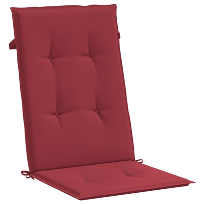 Cuscini per Sedie 2 pz Rosso Vino 120x50x3 cm in Tessuto | homemem39