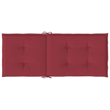 Cuscini per Sedie 2 pz Rosso Vino 120x50x3 cm in Tessuto | homemem39