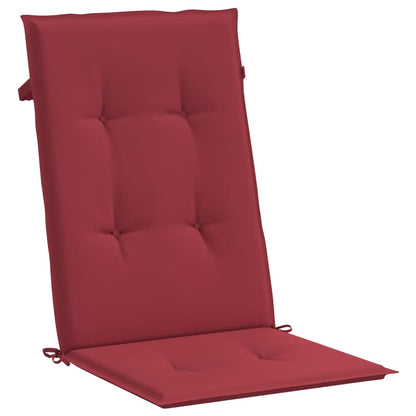 Cuscini per Sedie 4 pz Rosso Vino 120x50x3 cm in Tessuto - homemem39