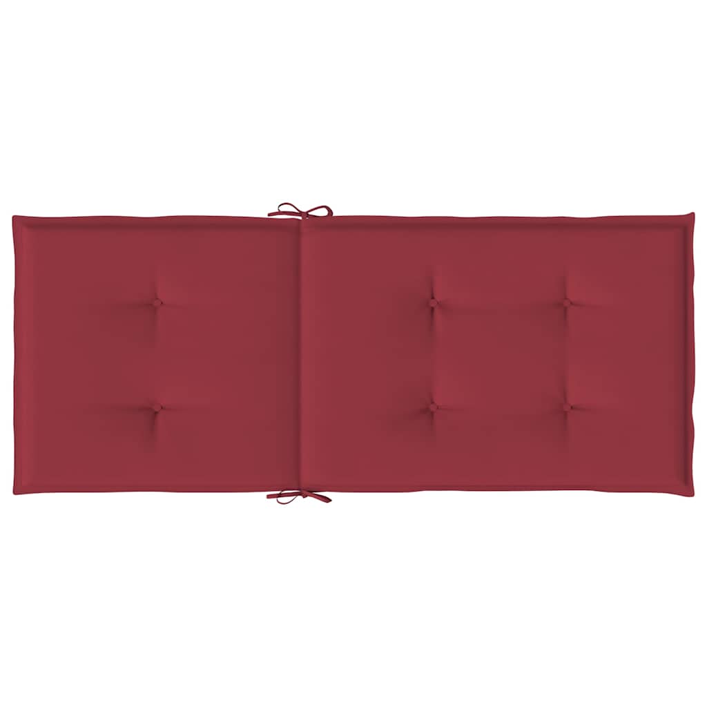 Cuscini per Sedie 6 pz Rosso Vino 120x50x3 cm in Tessuto