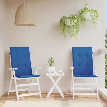 Cuscini per Sedie 2 pz Blu Reale 120x50x3 cm in Tessuto | homemem39
