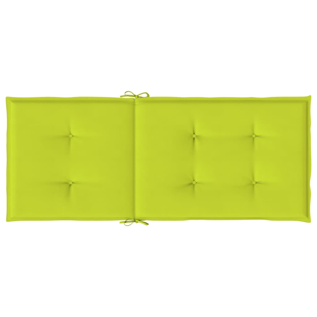 Cuscini per Sedie 4 pz Verde Brillante 120x50x3 cm in Tessuto | homemem39