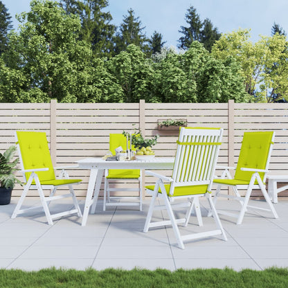Cuscini per Sedie 4 pz Verde Brillante 120x50x3 cm in Tessuto | homemem39