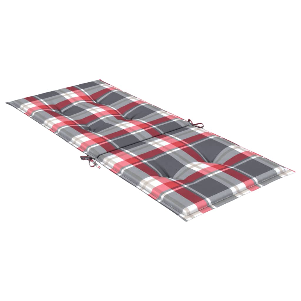 Cuscini per Sedie 6 pz Rossi a Quadri 120x50x3 cm in Tessuto | homemem39