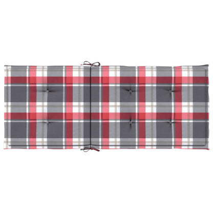 Cuscini per Sedie 6 pz Rossi a Quadri 120x50x3 cm in Tessuto | homemem39