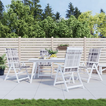 Cuscini per Sedie 4 pz Grigi a Quadri 120x50x3 cm in Tessuto | homemem39