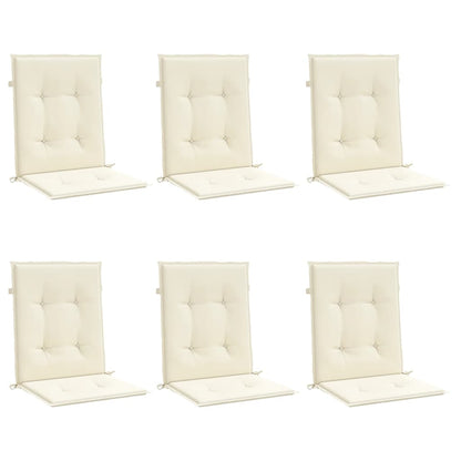 Cuscini per Sedia 6 pz Crema 100x50x3 cm in Tessuto Oxford | homemem39