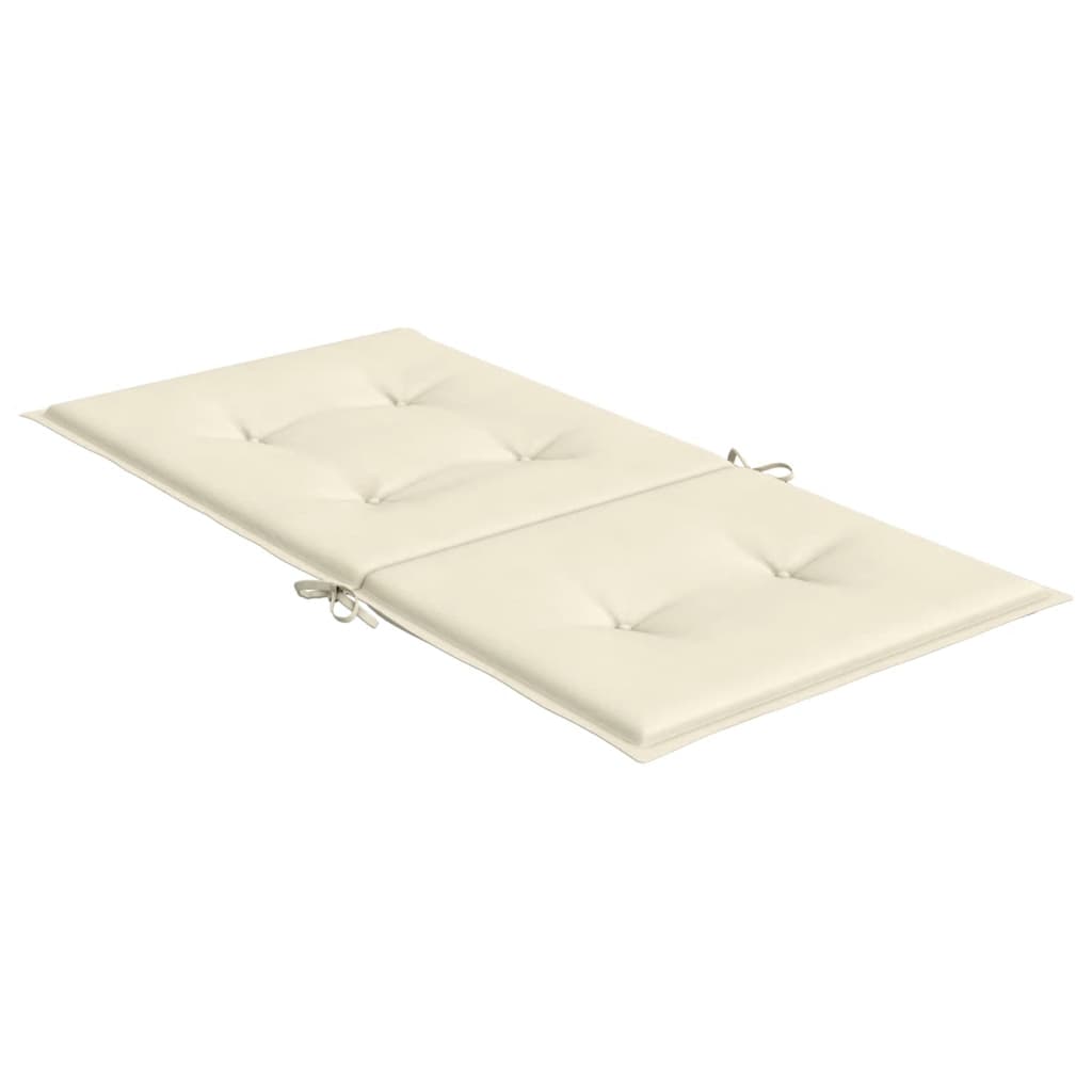 Cuscini per Sedia 6 pz Crema 100x50x3 cm in Tessuto Oxford | homemem39