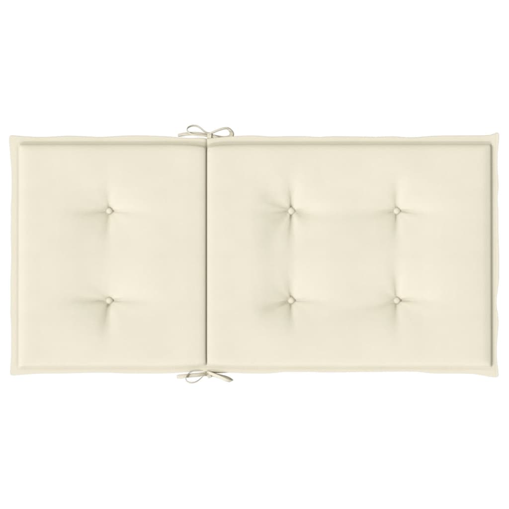 Cuscini per Sedia 6 pz Crema 100x50x3 cm in Tessuto Oxford | homemem39
