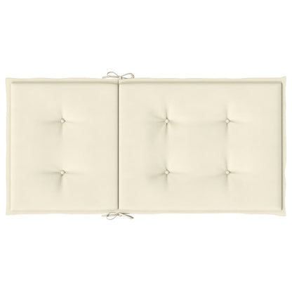 Cuscini per Sedia 6 pz Crema 100x50x3 cm in Tessuto Oxford | homemem39