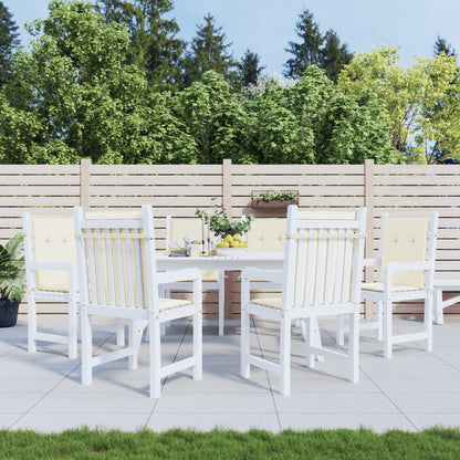 Cuscini per Sedia 6 pz Crema 100x50x3 cm in Tessuto Oxford | homemem39