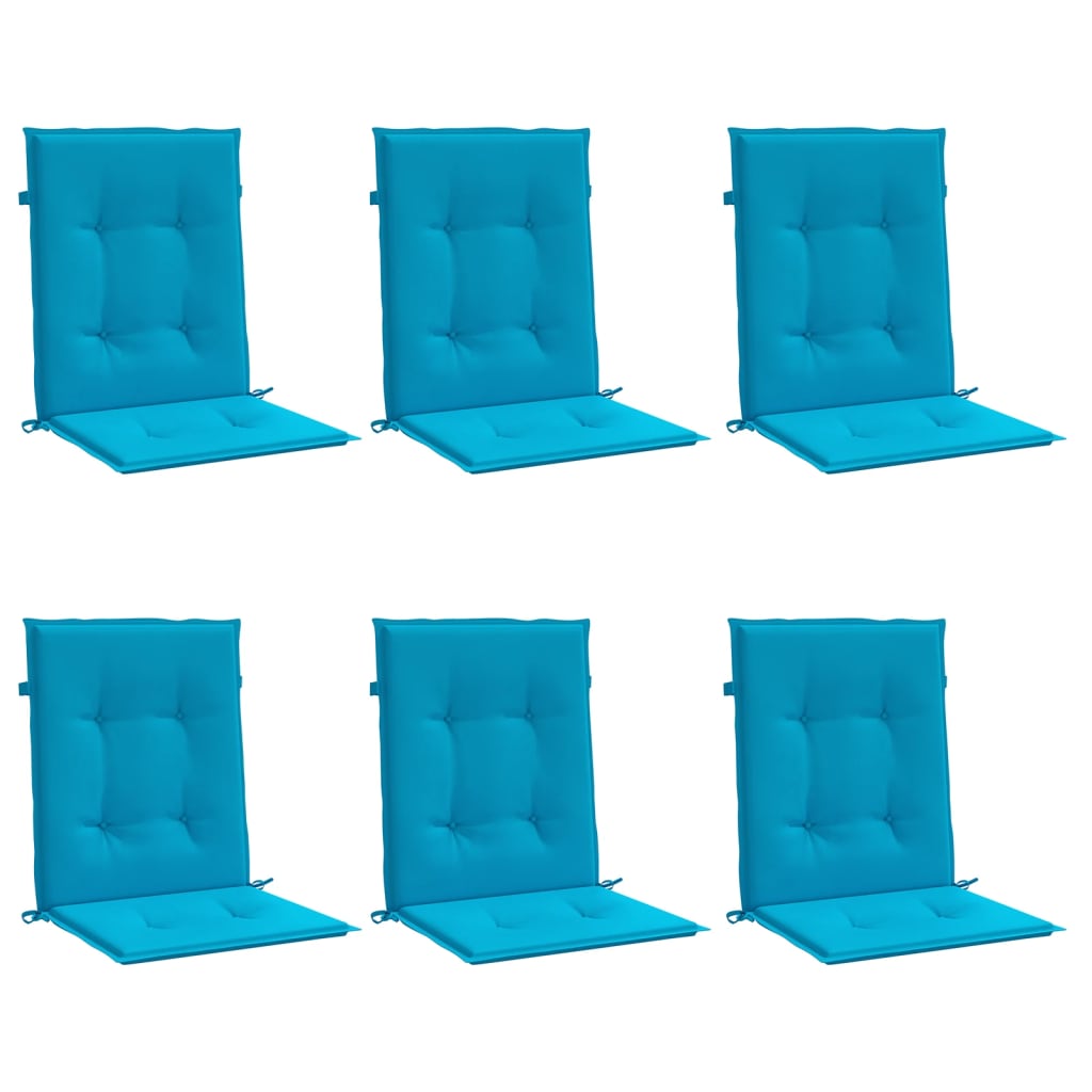Cuscini per Sedia 6 pz Blu 100x50x3 cm in Tessuto Oxford - homemem39