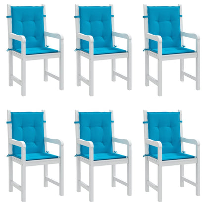 Cuscini per Sedia 6 pz Blu 100x50x3 cm in Tessuto Oxford | homemem39