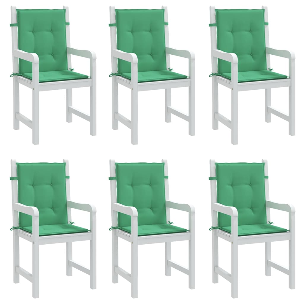 Cuscini per Sedia 6 pz Verdi 100x50x3 cm in Tessuto Oxford | homemem39