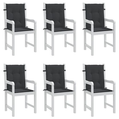 Cuscini per Sedia 6 pz Neri 100x50x3 cm in Tessuto Oxford | homemem39