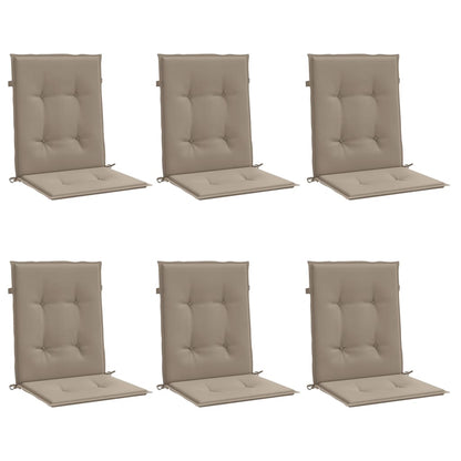 Cuscini per Sedia 6 pz Tortora 100x50x3 cm in Tessuto Oxford | homemem39