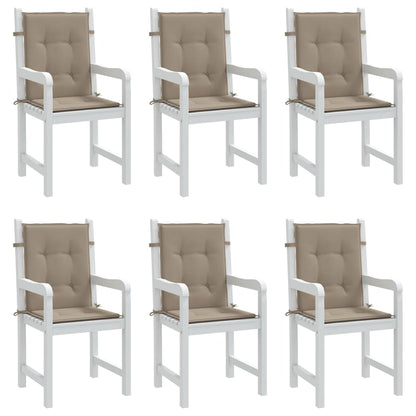 Cuscini per Sedia 6 pz Tortora 100x50x3 cm in Tessuto Oxford | homemem39