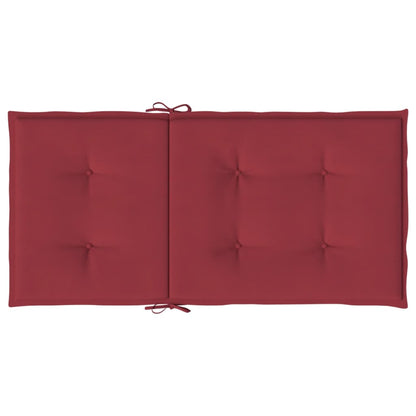 Cuscini per Sedia 4 pz Rosso Vino 100x50x7 cm in Tessuto | homemem39