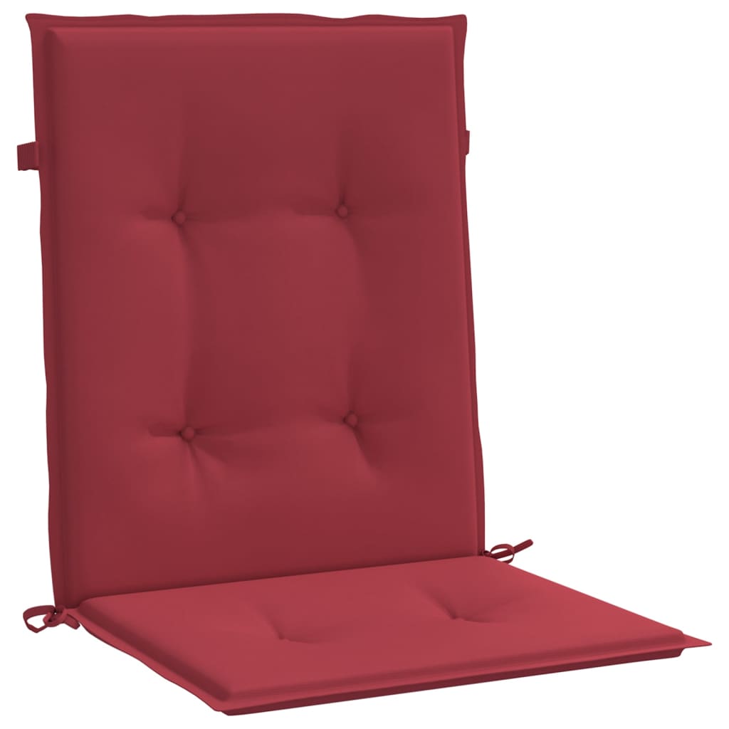 Cuscini per Sedia 6 pz Rosso Vino 100x50x3 cm in Tessuto - homemem39