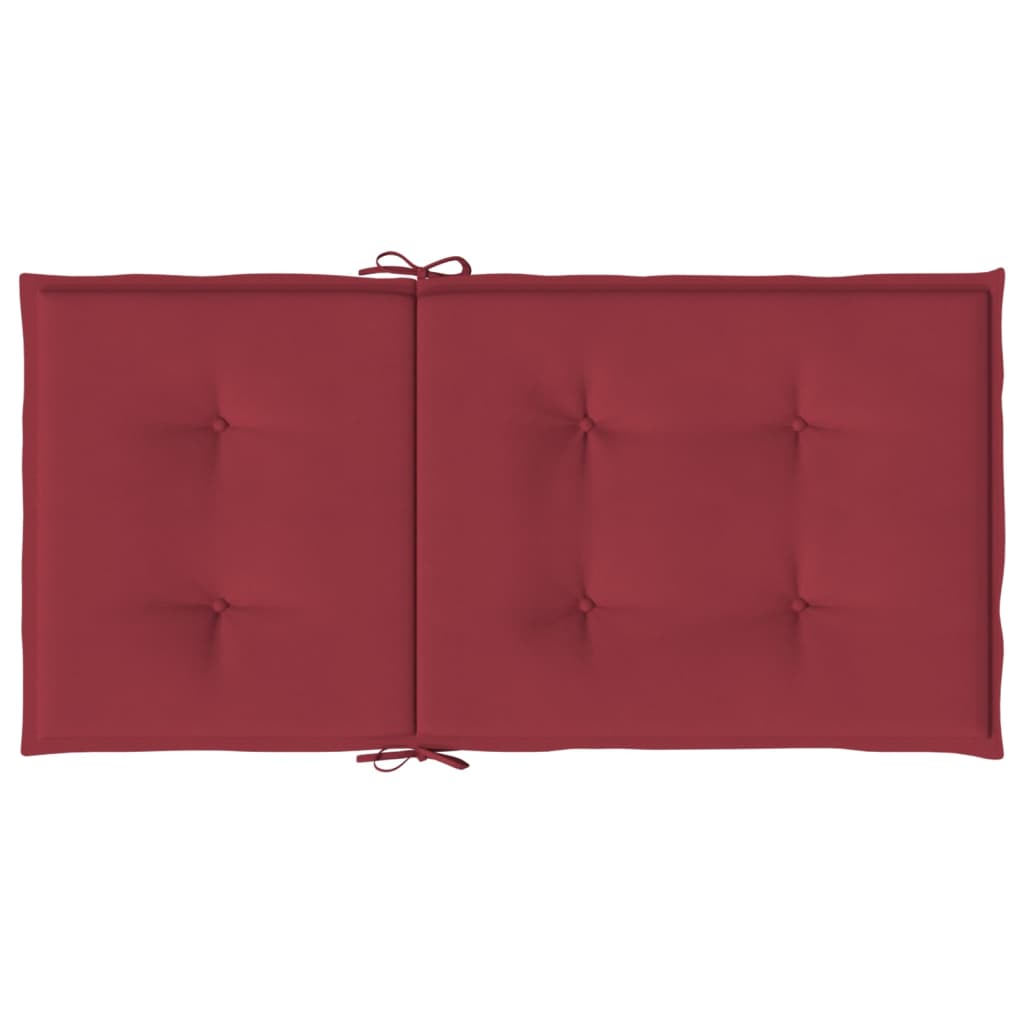 Cuscini per Sedia 6 pz Rosso Vino 100x50x3 cm in Tessuto - homemem39