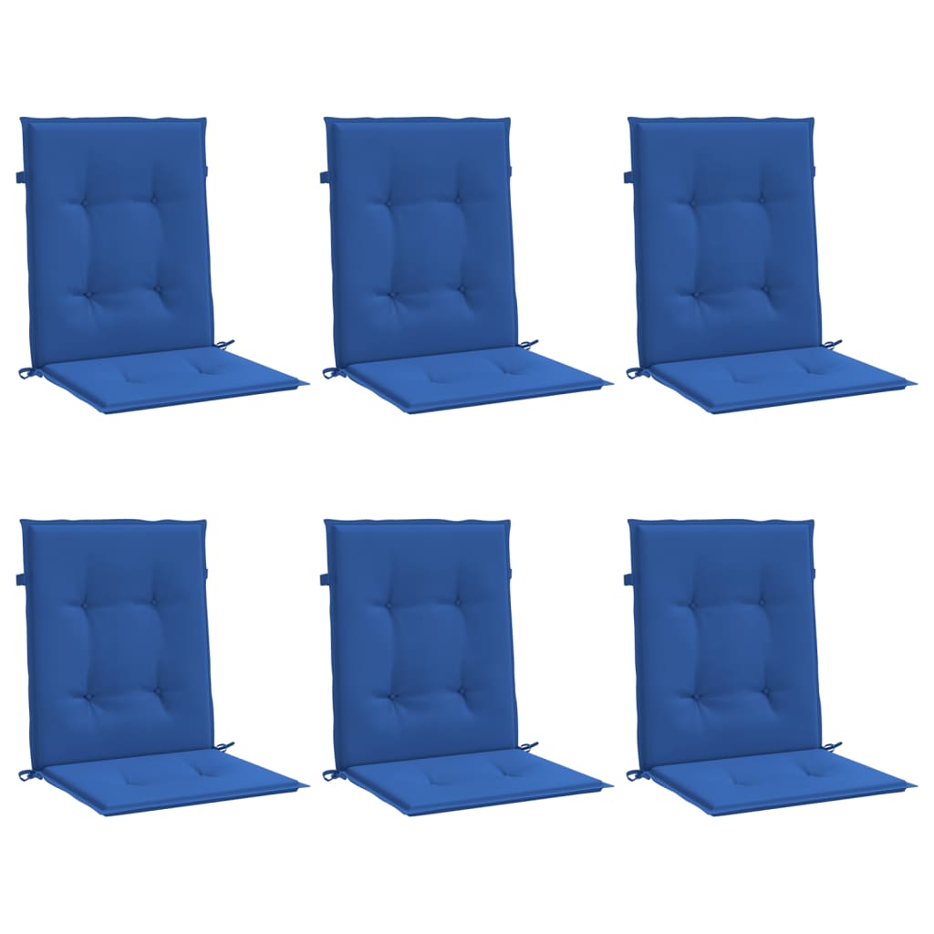 Cuscini per Sedia 6 pz Blu Reale 100x50x3 cm in Tessuto Oxford - homemem39