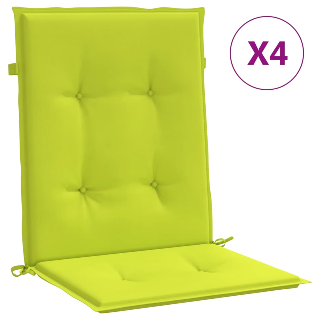 Cuscini per Sedia 4 pz Verde Intenso 100x50x3 cm Tessuto Oxford | homemem39