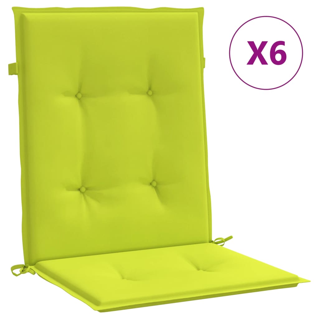 Cuscini per Sedia 6 pz Verde Intenso 100x50x3 cm Tessuto Oxford - homemem39