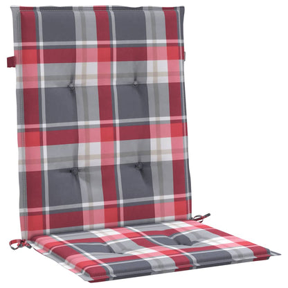 Cuscini per Sedia 2 pz a Quadri Rossi 100x50x3cm Tessuto Oxford | homemem39