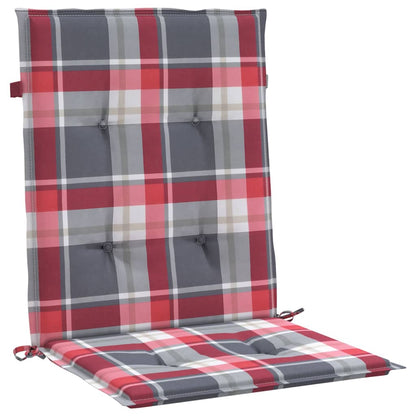 Cuscini per Sedia 4 pz a Quadri Rossi 100x50x3cm Tessuto Oxford | homemem39