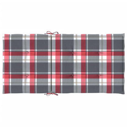 Cuscini per Sedia 4 pz a Quadri Rossi 100x50x3cm Tessuto Oxford | homemem39