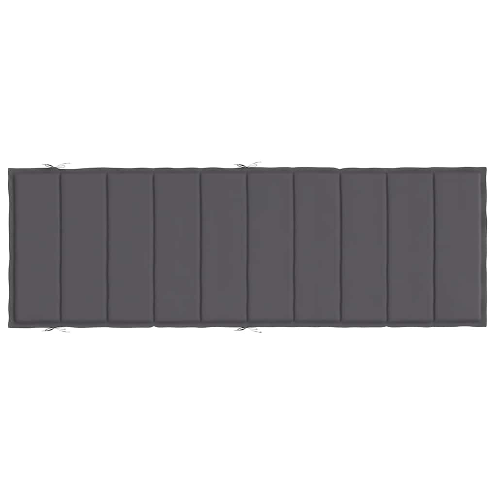 Cuscino per Lettino Antracite 186x58x4 cm in Tessuto Oxford | homemem39