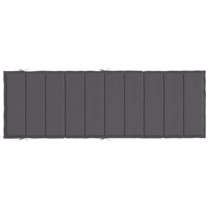 Cuscino per Lettino Antracite 186x58x4 cm in Tessuto Oxford | homemem39
