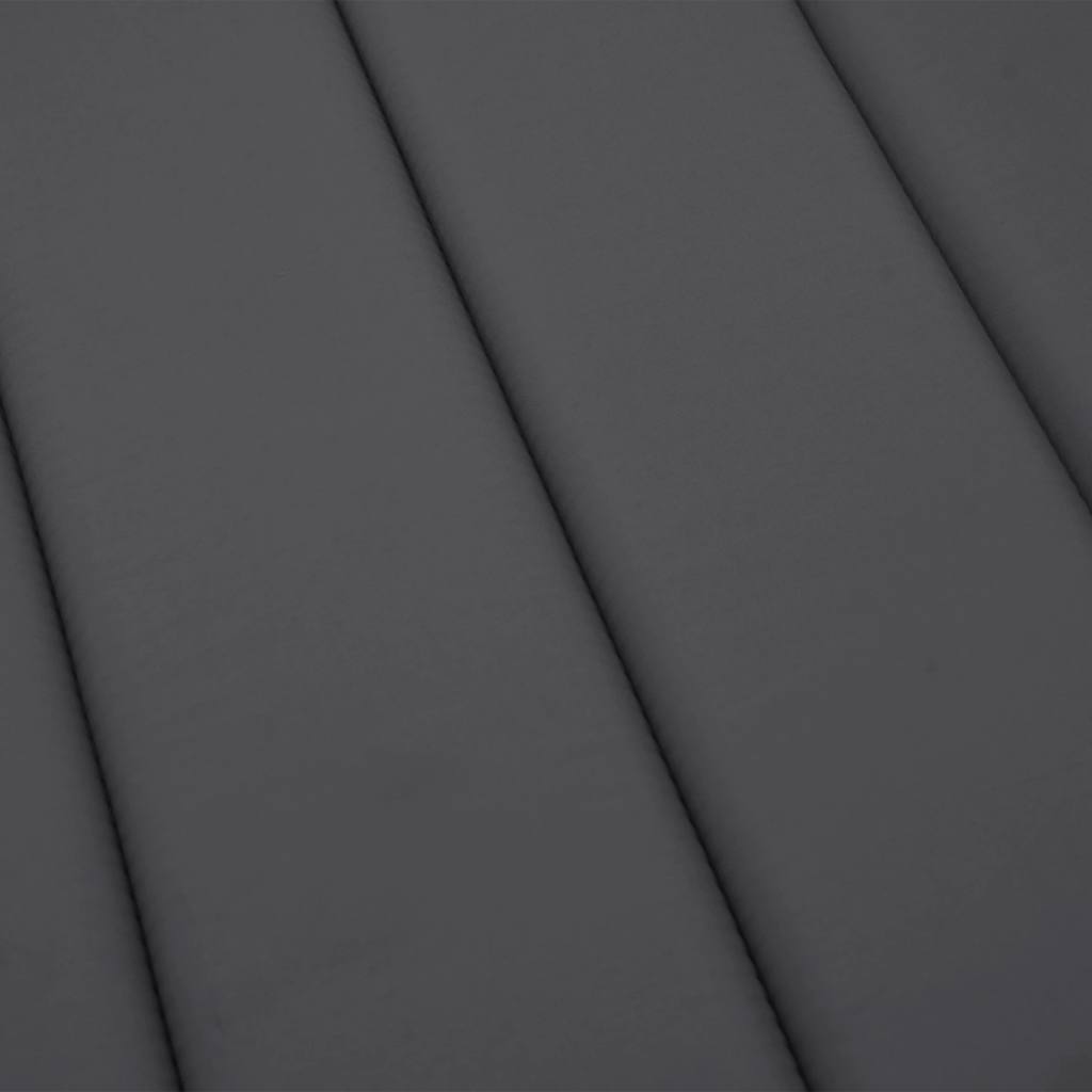 Cuscino per Lettino Antracite 186x58x4 cm in Tessuto Oxford | homemem39