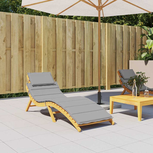 Cuscino per Lettino Grigio 186x58x4 cm in Tessuto Oxford | homemem39