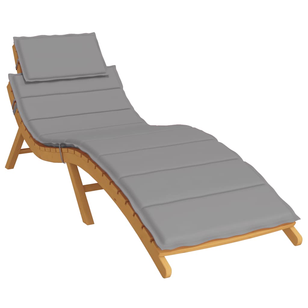 Cuscino per Lettino Grigio 186x58x4 cm in Tessuto Oxford | homemem39
