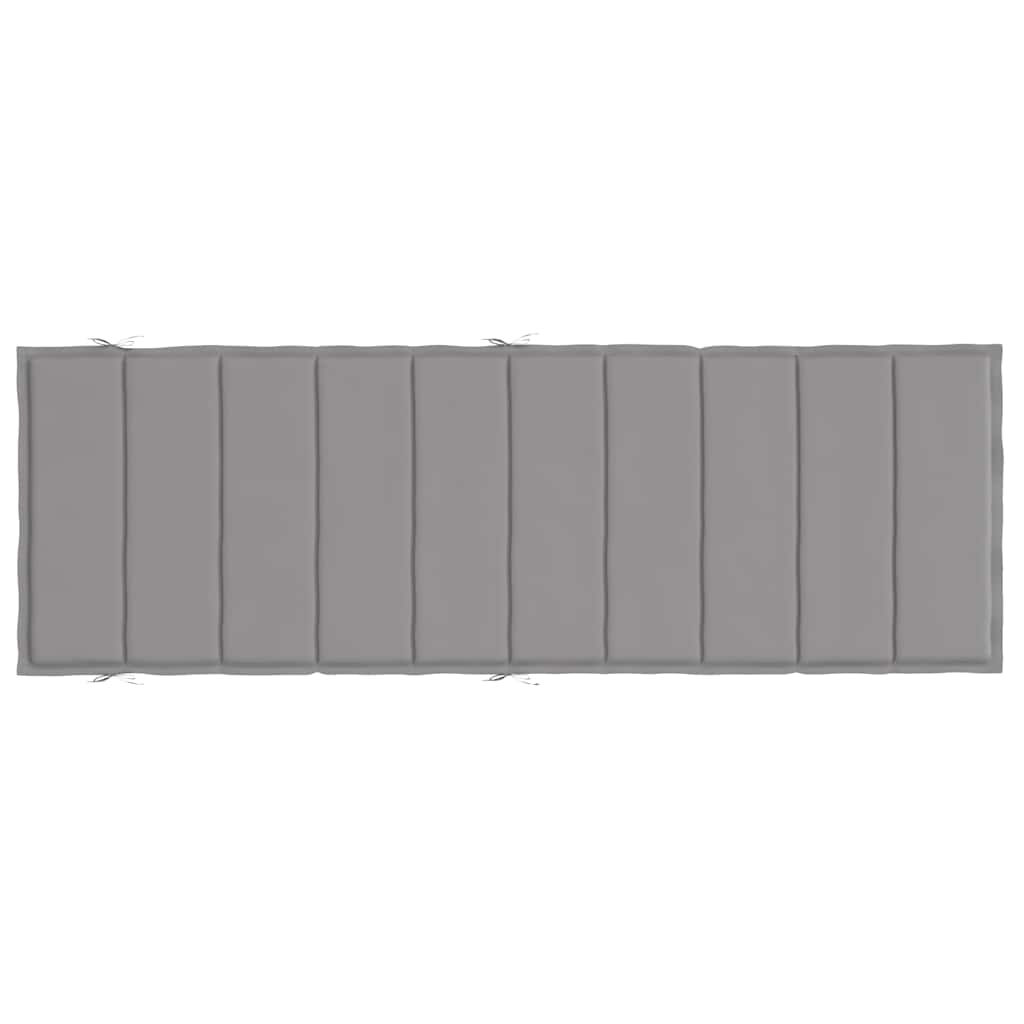 Cuscino per Lettino Grigio 186x58x4 cm in Tessuto Oxford | homemem39
