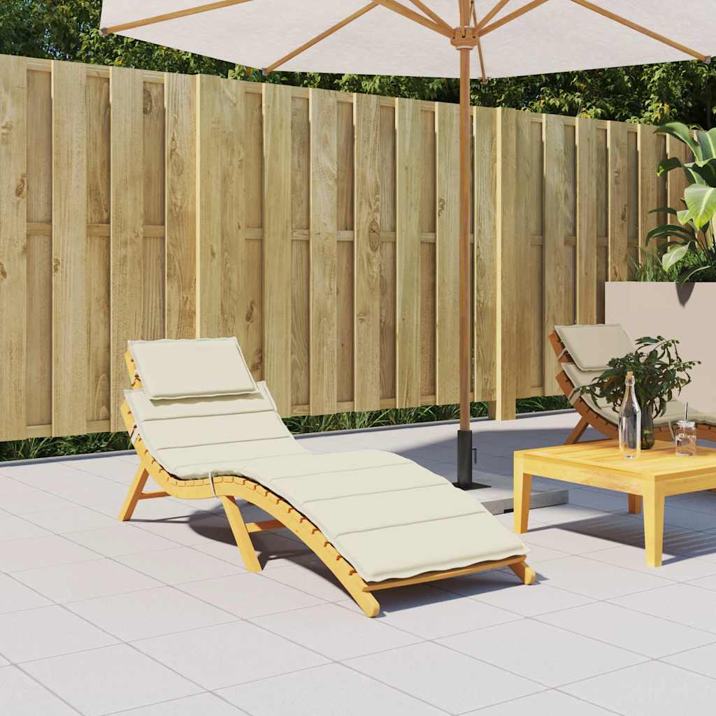 Cuscino per Lettino Crema 186x58x4 cm in Tessuto Oxford | homemem39