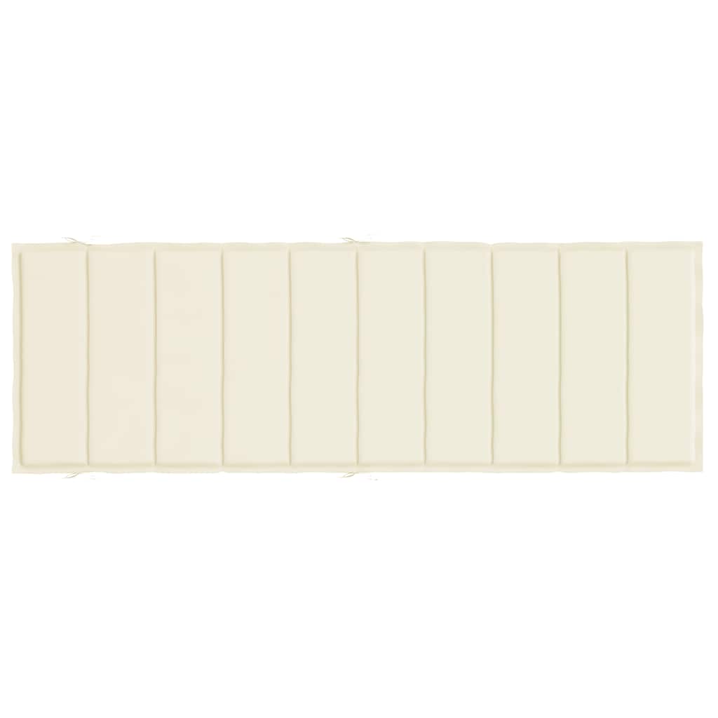 Cuscino per Lettino Crema 186x58x4 cm in Tessuto Oxford | homemem39