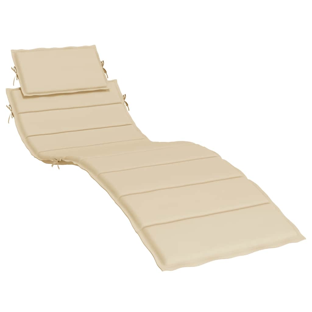 Cuscino per Lettino Beige 186x58x4 cm in Tessuto Oxford | homemem39